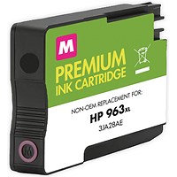 Q-Connect Remanufactured Inkjet Cartridge High Yield Magenta For HP 3JA28AE RIC963XL-M