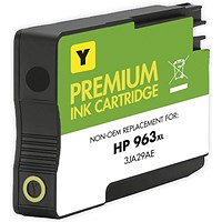Q-Connect Remanufactured Inkjet Cartridge High Yield Yellow For HP 3JA29AE RIC963XL-Y