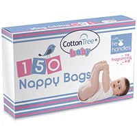 Cotton Tree Fragranced Baby Nappy Bags x150 Pack of 12