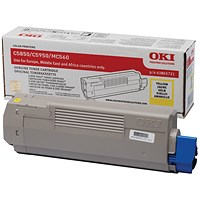 Oki 43865721 Yellow Laser Toner Cartridge