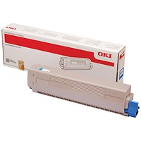 Oki MC873 10K Toner Cartridge High Yield Cyan 45862816