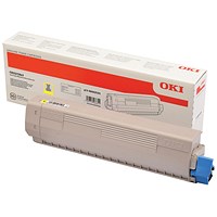 Oki C833 10K Toner Cartridge High Yield Yellow 46443101