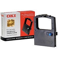Oki 9002310 Black Fabric Nylon Ribbon