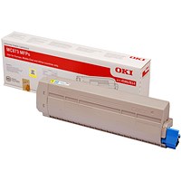 Oki MC873 10K Toner Cartridge High Yield Yellow 45862814