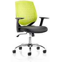 Dura Operator Chair, Fixed Height Arms, Green