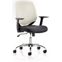 Dura Operator Chair, Fixed Height Arms, White