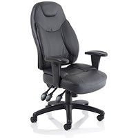 Galaxy Operator Bonded Leather Chair, Height Adjustable Arms, Black