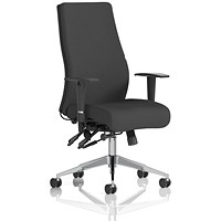 Onyx Ergo Posture Chair, Height Adjustable Arms, Black