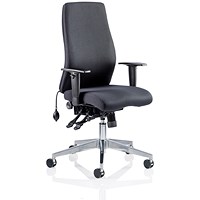 Onyx Ergo Posture Chair, Height Adjustable Arms, Black - Delivered Built