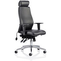 Onyx Ergo Posture Chair, Headrest, Height Adjustable Arms, Black- Delivered Built Onyx Ergo Posture Chair, Headrest, Height Adjustable Arms, Black- Delivered Built