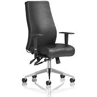 Onyx Ergo Posture Chair, Height Adjustable Arms, Black