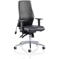 Onyx Ergo Leather Posture Chair - Black