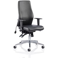 Onyx Ergo Posture Chair, Height Adjustable Arms, Black - Delivered Built
