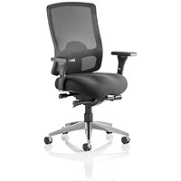 Regent Task Mesh Back Operator Chair, Height Adjustable Arms, Black - Delivered Built