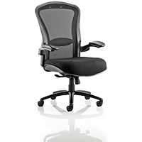 Houston Heavy Duty Task Operator Chair, Mesh Back, Fabric Seat, Black