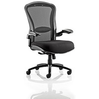 Houston Heavy Duty Mesh Back Task Operator Chair, Height Adjustable Arms,, Black - Delivered Built