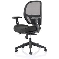 Amaze Mesh Chair, Height Adjustable Arms, Black
