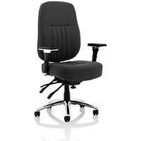 Barcelona Operator Chair, Height Adjustable Arms, Black
