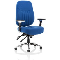 Barcelona Operator Chair, Height Adjustable Arms, Blue