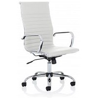 Nola High Back White Soft Bonded Leather Executive Chair
