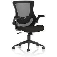 Orbit Mesh Back Operator Chair, Folding Arms, Black