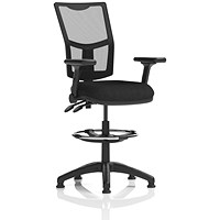 Eclipse Plus II High Rise Mesh Back Operator Chair, Black, Folding Arms Eclipse Plus II High Rise Mesh Back Operator Chair, Black, Folding Arms