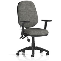 Eclipse Plus II Lever Task Operator Chair With Pump Lumbar, Height Adjustable Arms, Charcoal Eclipse Plus II Lever Task Operator Chair With Pump Lumbar, Height Adjustable Arms, Charcoal