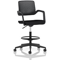 Cosmo Hi Rise Chair Black Frame Black Seat