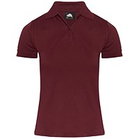 ORN Ladies Eagle Polo Shirt, Burgundy, 8
