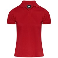 ORN Ladies Eagle Polo Shirt, Red, 14