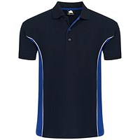 ORN Silverswift Polo Shirt, Unisex, Navy Blue/Royal Blue, XL