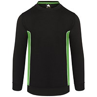 ORN Silverswift Sweatshirt, Unisex, Black/Lime, 5XL