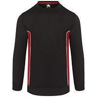 ORN Silverswift Sweatshirt, Unisex, Black/Red, 2XL
