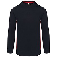 ORN Silverswift Sweatshirt, Unisex, Navy Blue/Red, 2XL