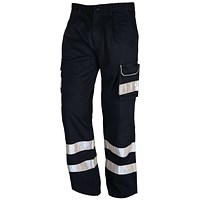 ORN Condor Kneepad Trousers, Unisex, 2 HV Bands, Black, 38T