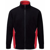 ORN Silverswift Fleece, Unisex, Black/Red, 4XL