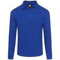 ORN Weaver Long Sleeved Polo Shirt, Unisex, Royal Blue 2XL