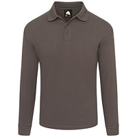ORN Weaver Long Sleeved Polo Shirt, Unisex, Graphite, XL