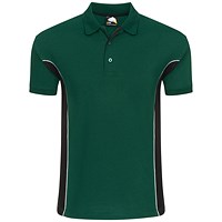 ORN Silverswift Polo Shirt, Unisex, Bottle Green/Black, Medium