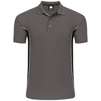 ORN Silverswift Polo Shirt, Unisex, Graphite/Black, XS