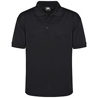ORN Oriole Wicking Polo Shirt, Unisex, Black, XL