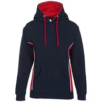 ORN Silverswift Hoodie, Unisex, Navy Blue/Red, Large