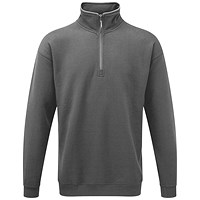 ORN Grouse Quarter Zip Sweatshirt, Unisex, Graphite, XS