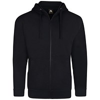 ORN Macaw Zipped Hoodie, Unisex, Black, 3XL