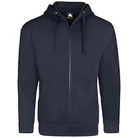 ORN Macaw Zipped Hoodie, Unisex, Navy Blue, 5XL