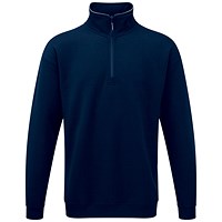 ORN Grouse Quarter Zip Sweatshirt, Unisex, Navy Blue, XL