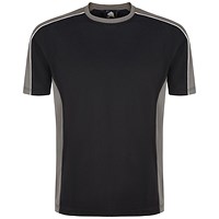 ORN Avocet Unisex Wicking T-Shirt, Black/Graphite, 3XL