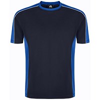 ORN Avocet Unisex Wicking T-Shirt, Navy Blue/Royal Blue, Medium