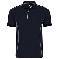ORN Crane Polo Shirt, Unisex, Navy Blue, 3XL