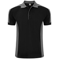 ORN Avocet Polo Shirt, Unisex, Black/Graphite, Large